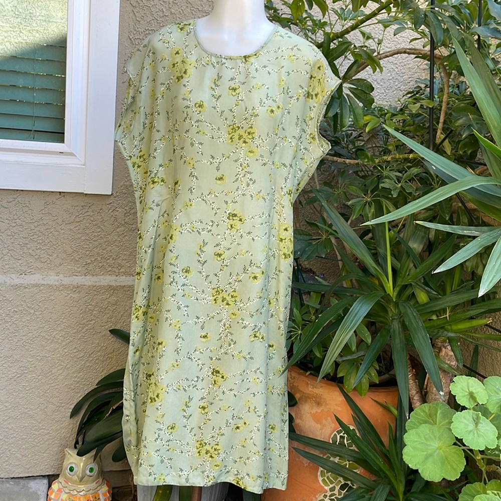 Vintage 70’s multicolored handmade silk dress